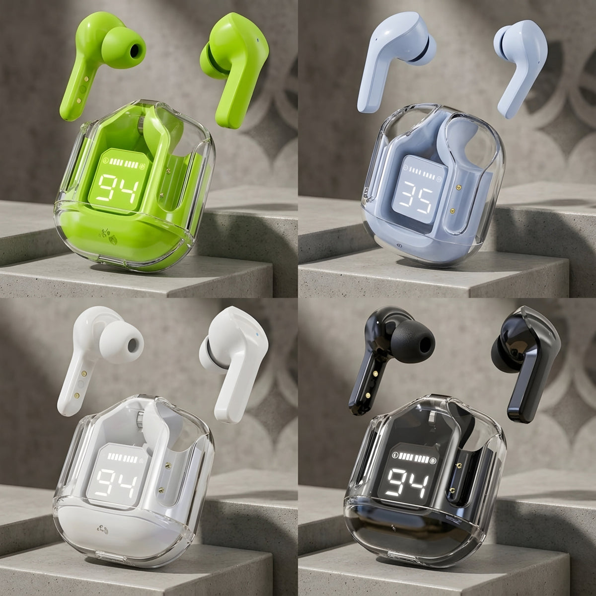 UltraPods Max โ Premium Sound, Powerful Bass, and Smart LED Display Earbuds With (6 Months Warranty)