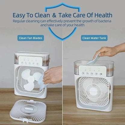 Portable 3 IN 1 Mini Air Conditioner With LED Lights & Humidifier