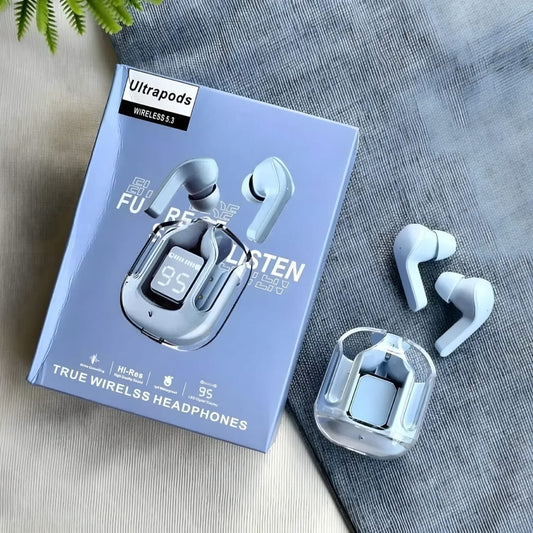 UltraPods Max – Premium Sound, Powerful Bass, and Smart LED Display Earbuds With (6 Months Warranty)